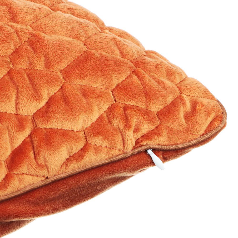 BY COLLECTION Чехол для подушки с кантом, 50х50см, 100% полиэстер, терракота, арт.№ 497-084