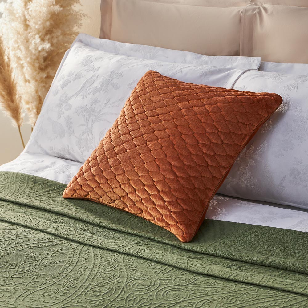 BY COLLECTION Чехол для подушки с кантом, 50х50см, 100% полиэстер, терракота, арт.№ 497-084