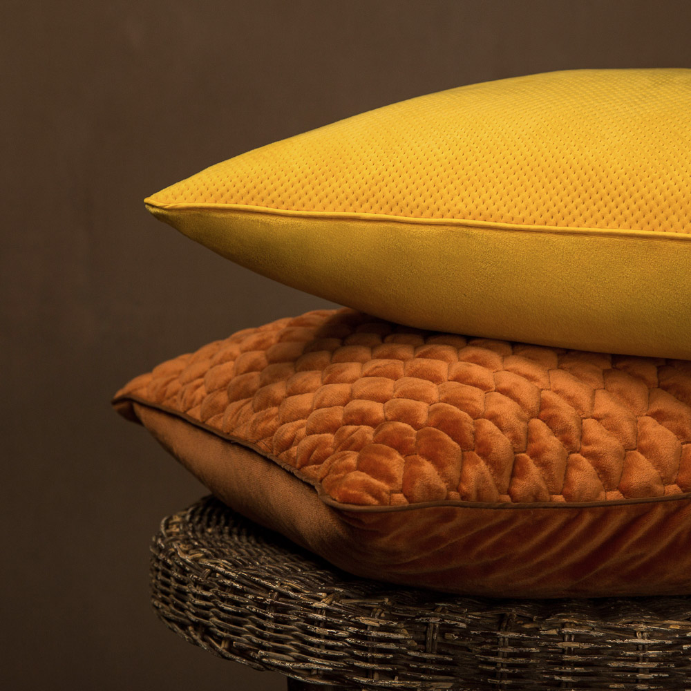 BY COLLECTION Чехол для подушки с кантом, 50х50см, 100% полиэстер, терракота, арт.№ 497-084