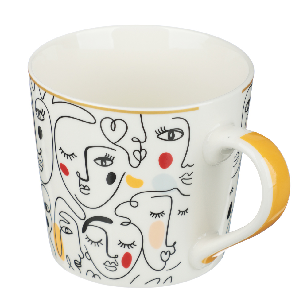 Кружка тм MILLIMI Авангард, 400мл, фарфор, 4 дизайна, арт.№ 806-363