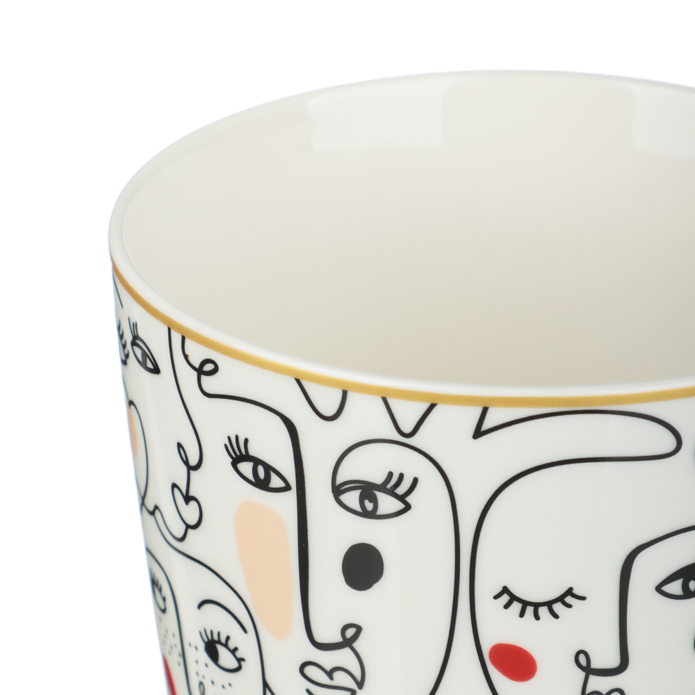 Кружка тм MILLIMI Авангард, 400мл, фарфор, 4 дизайна, арт.№ 806-363