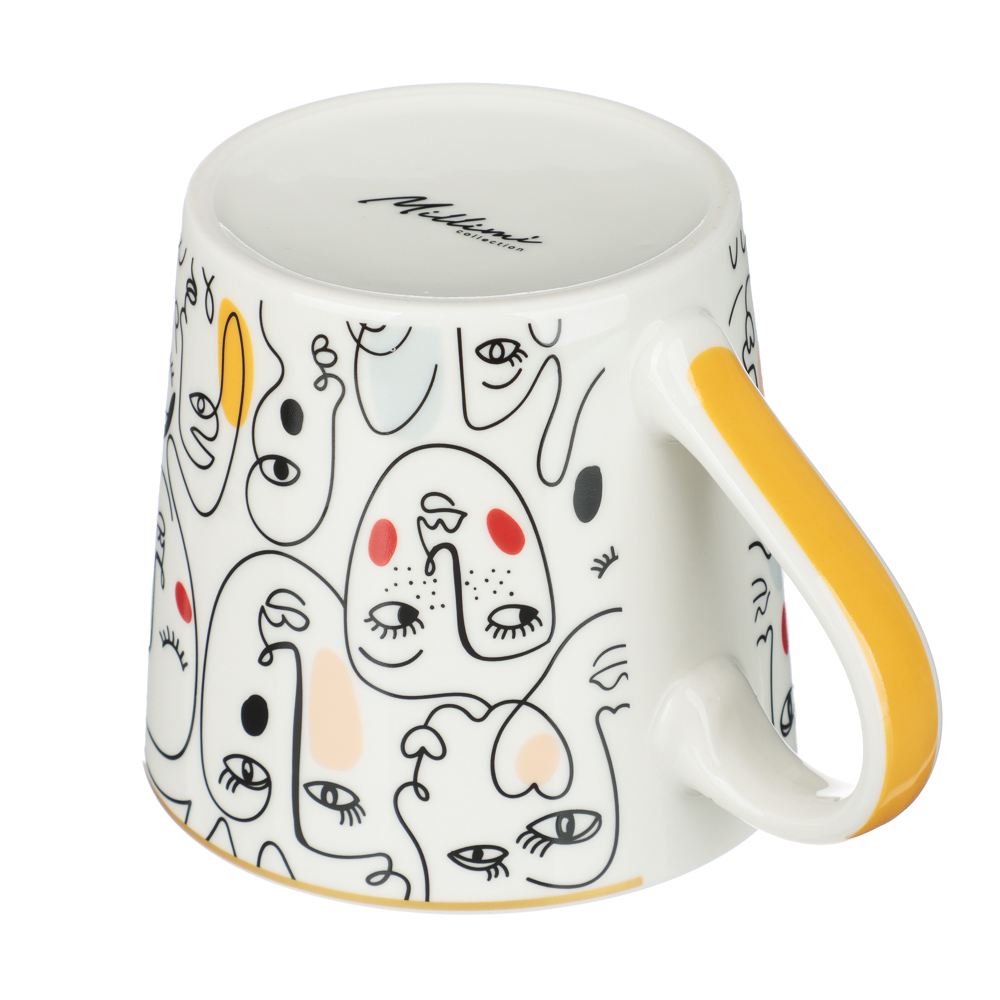 Кружка тм MILLIMI Авангард, 400мл, фарфор, 4 дизайна, арт.№ 806-363