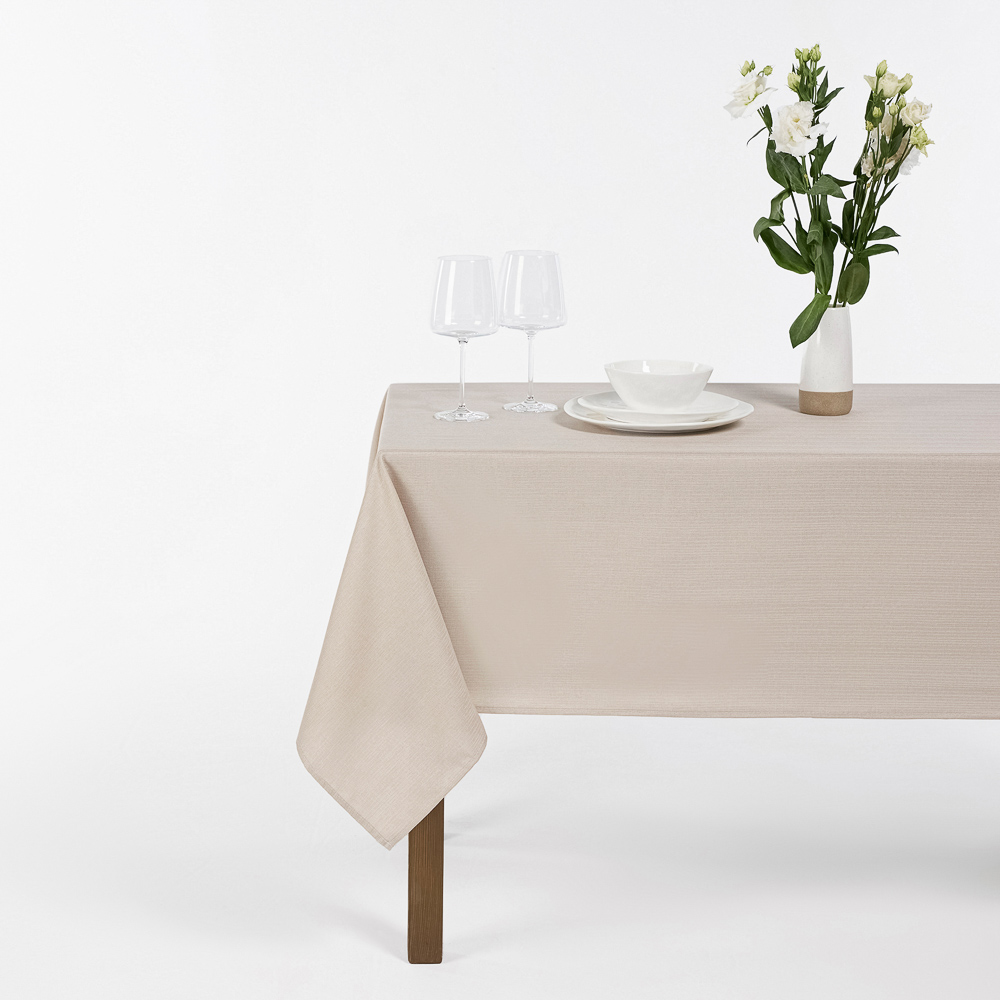 PROVANCE Basic Эвкалипт Скатерть текстильная жаккард, 110х140см, бежевый, арт.№ 435-177