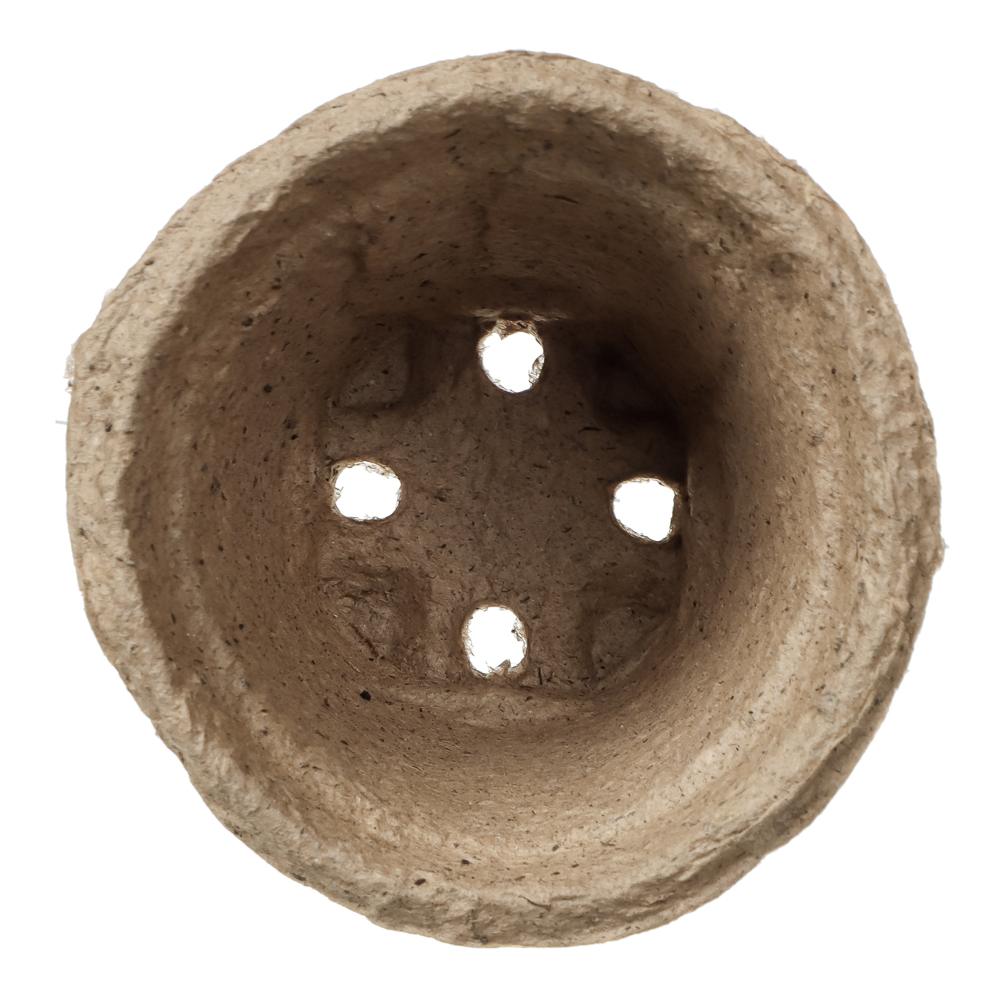 Горшки торфяные круглые с улучшенным дном 80*80 мм (уп.20 шт), арт.№ 165-034