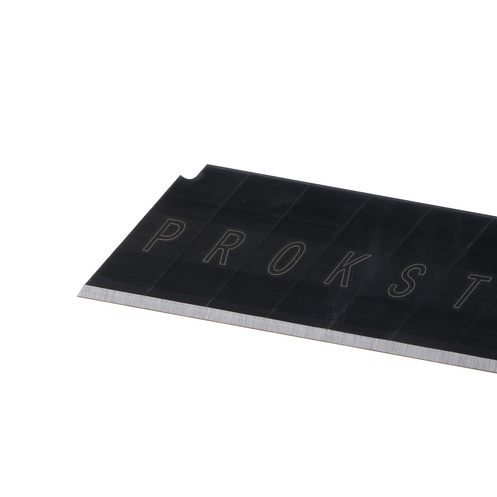 ЕРМАК Лезвие для ножей запасное 18мм сегментированное, сталь+воронение,толщина 0,45мм, 10шт/уп, арт.№ 624-116