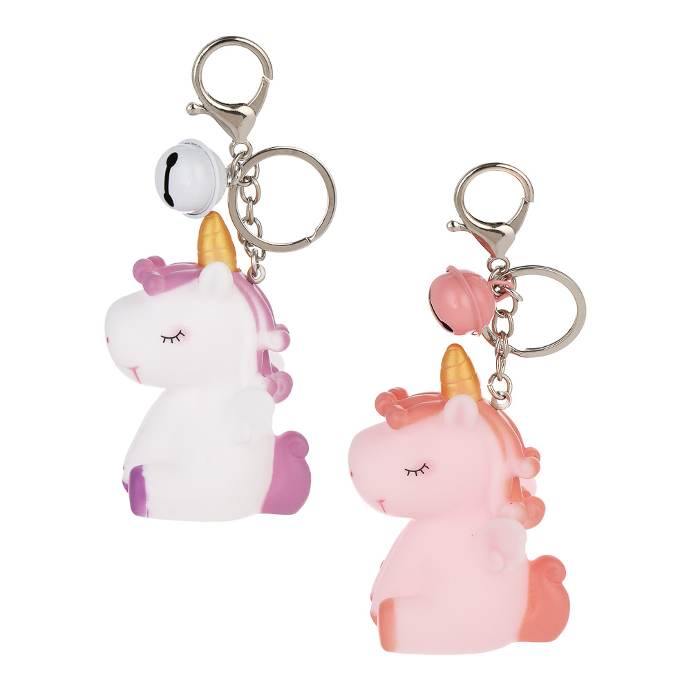 СНОУ БУМ Брелок "Лошадка-Единорог", 5,5х4,5х8см, ПВХ, металл, 2 дизайна, арт.№ 705-019