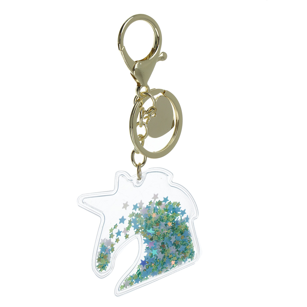 СНОУ БУМ Брелок "Лошадка-Единорог", 6x6см, ПВХ, металл, блестки, 4 дизайна, арт.№ 705-020
