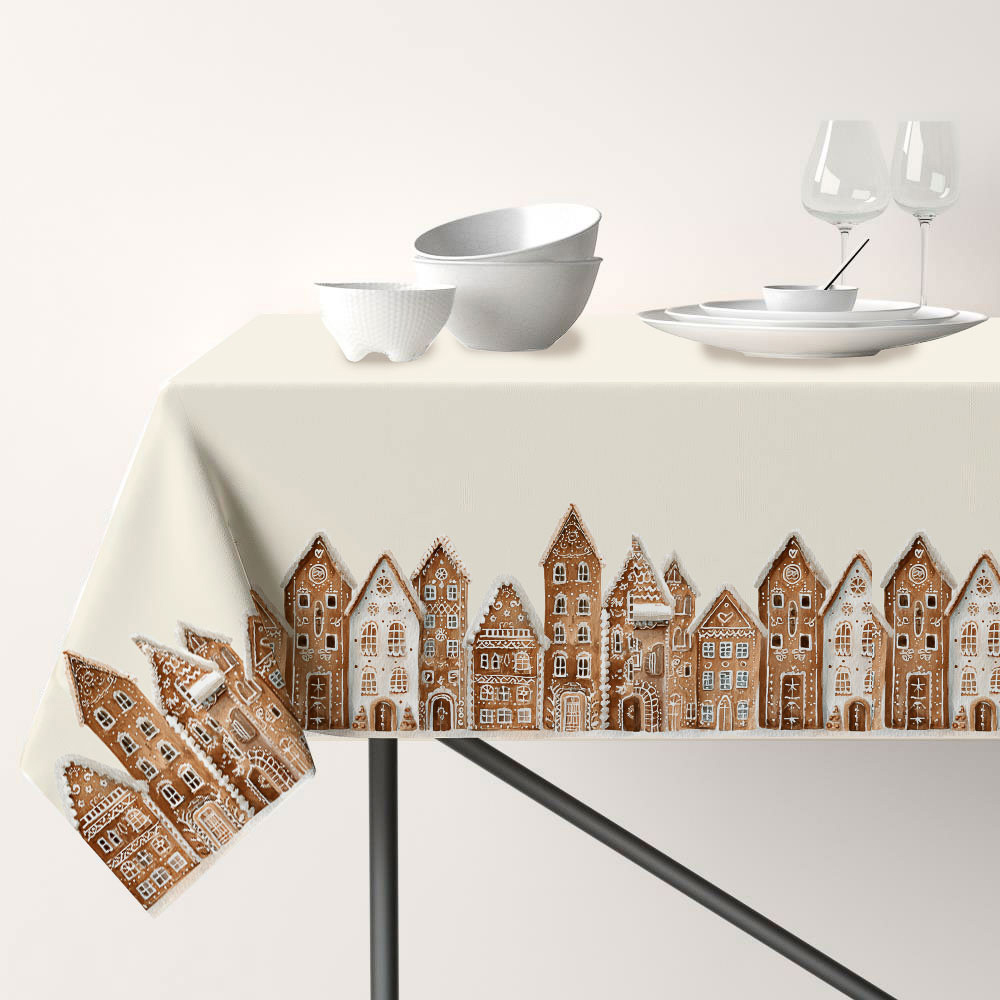 Скатерть текстильная тм PROVANCE Пряня, 140х180см, 80г/м, 100% полиэстер, 2 дизайна, арт.№ 492-312