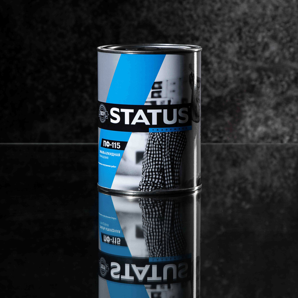 Краска STATUS Эмаль ПФ-115 салатовая/салатная, 0,8кг, арт.№ 469-237