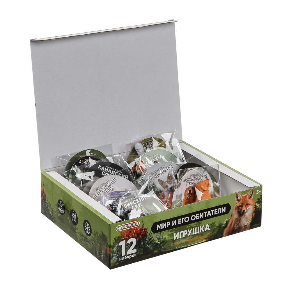 ИГРОЛЕНД Игрушка "Мир и его обитатели", PVC, 7x3,5x3см, 12 дизайнов, арт.№ 274-007