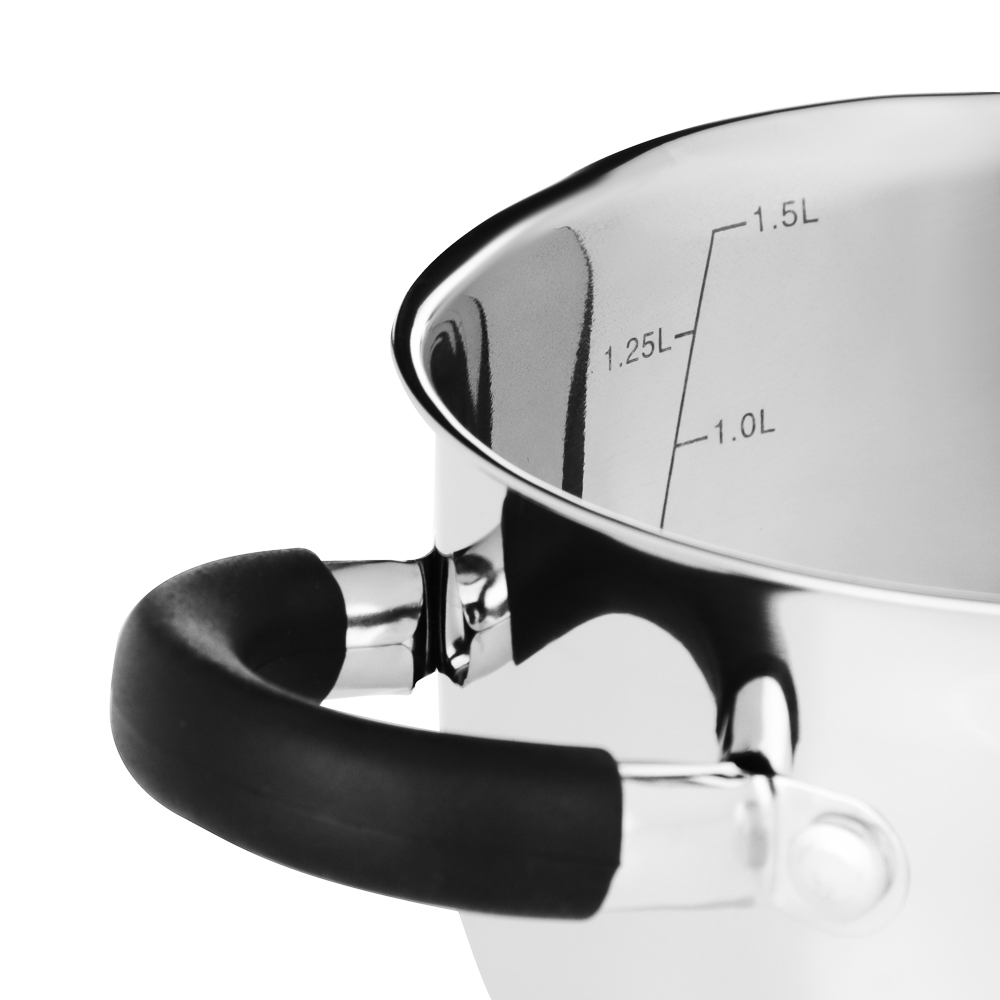 SATOSHI Арбон Кастрюля 16х9,5см, 1,8л, со стекл. крышкой, индукция, арт.№ 822-285