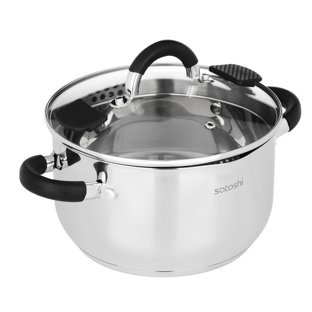SATOSHI Арбон Кастрюля 20х11,5см, 3,4л, со стекл. крышкой, индукция, арт.№ 822-287