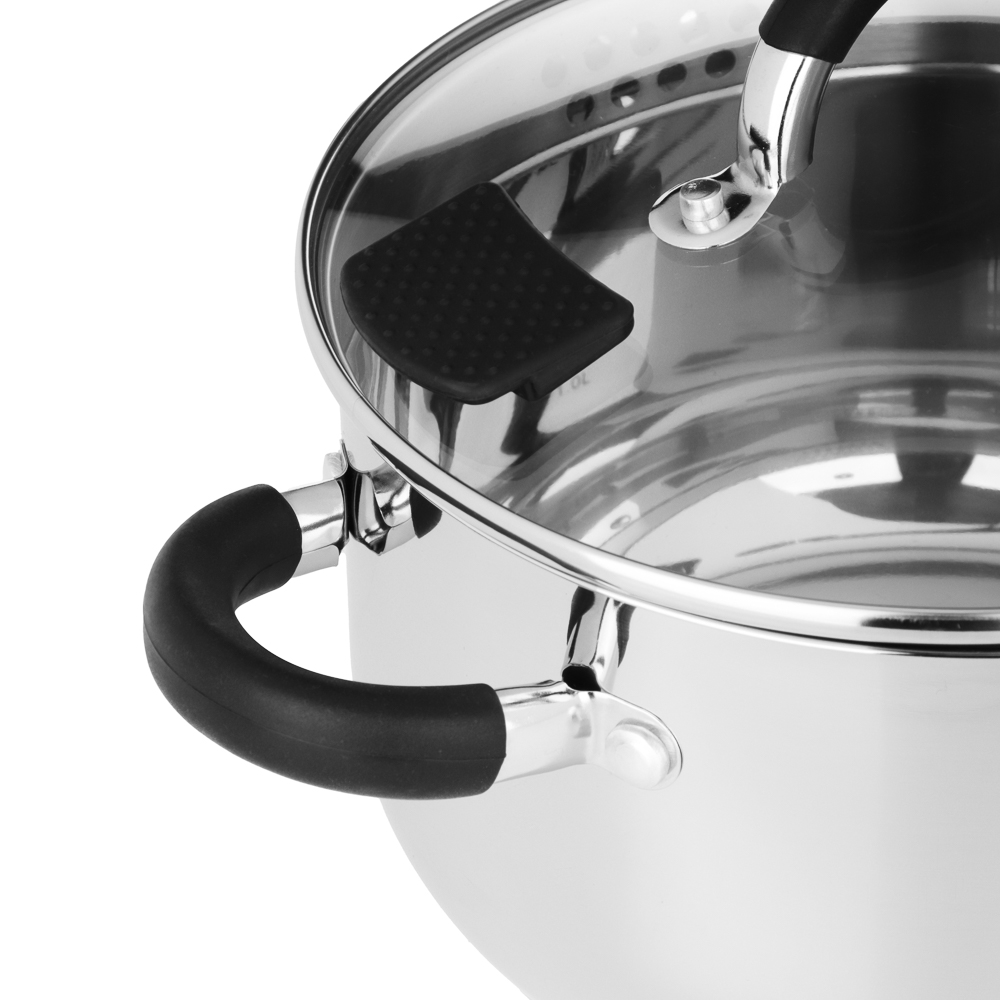 SATOSHI Арбон Кастрюля 20х11,5см, 3,4л, со стекл. крышкой, индукция, арт.№ 822-287