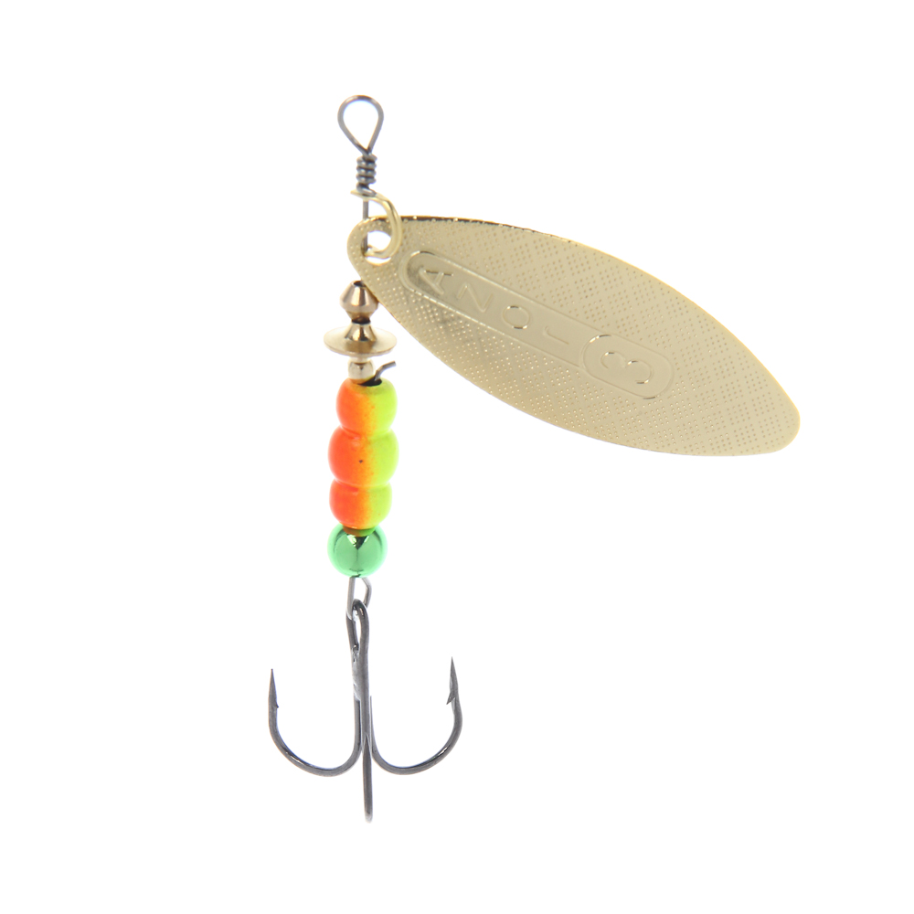 Блесна вращающаяся "Ивовый лист" тм AZOR FISHING, № 2,3,4, 5 видов, арт.№ 145-156