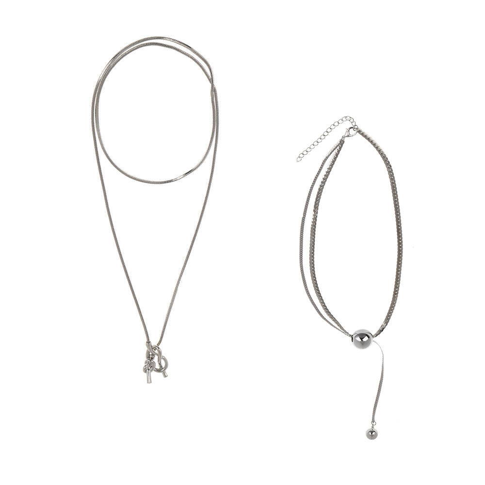 Цепочка на шею, 44-83 см, медь, железо, 2 дизайна, БЖ25-39, арт.№ 023-058