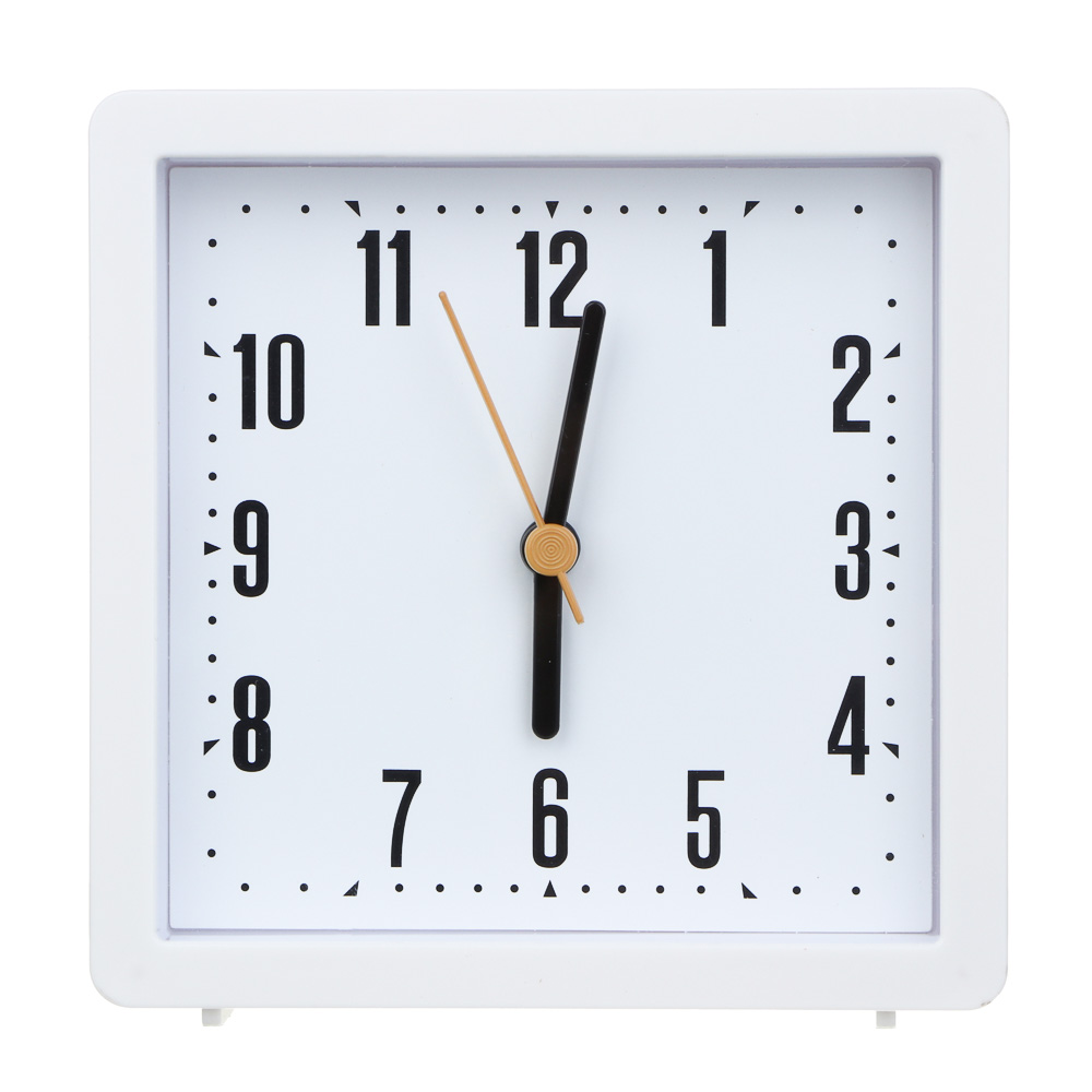 LADECOR CHRONO Будильник, 10,9x10,9x4 см, пластик, 1хАА, 2 дизайна, арт.№ 529-321