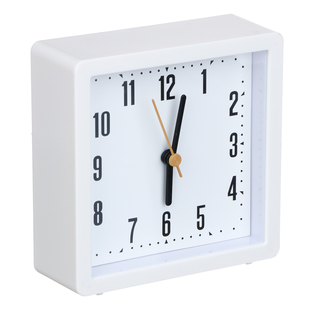 LADECOR CHRONO Будильник, 10,9x10,9x4 см, пластик, 1хАА, 2 дизайна, арт.№ 529-321