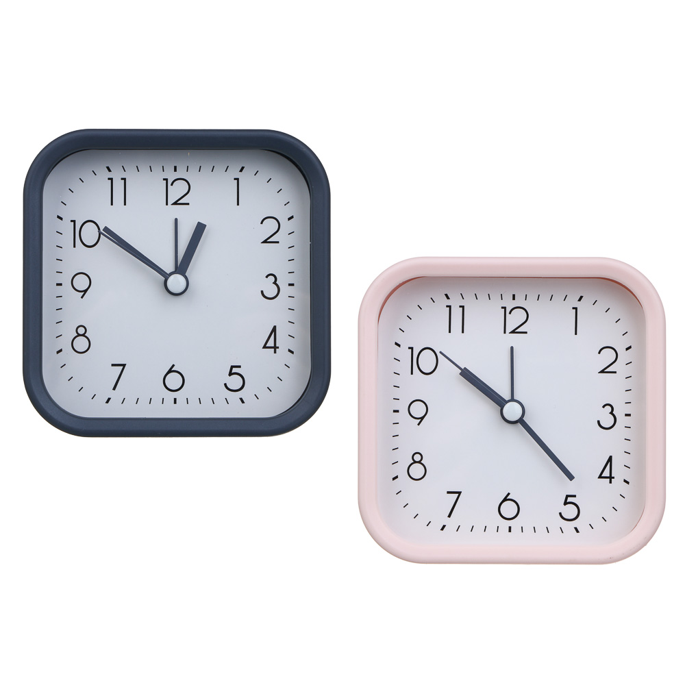 LADECOR CHRONO Будильник, 9,8x9,8x3,9 см, пластик, 1хАА, 2 дизайна, арт.№ 529-324