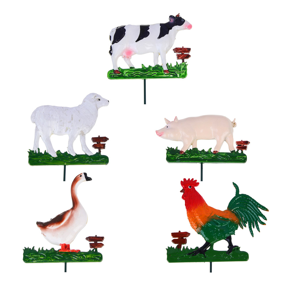 INBLOOM Фигурка на стержне Домашние животные 60см, металл, пластик, арт.№ 153-178