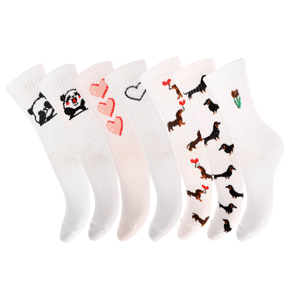 Носки с рисунками, GALANTE, р. 23-25, 80% хлопок, 17% полиамид, 3% эластан, цвета в ас-те, арт.№ 019-544