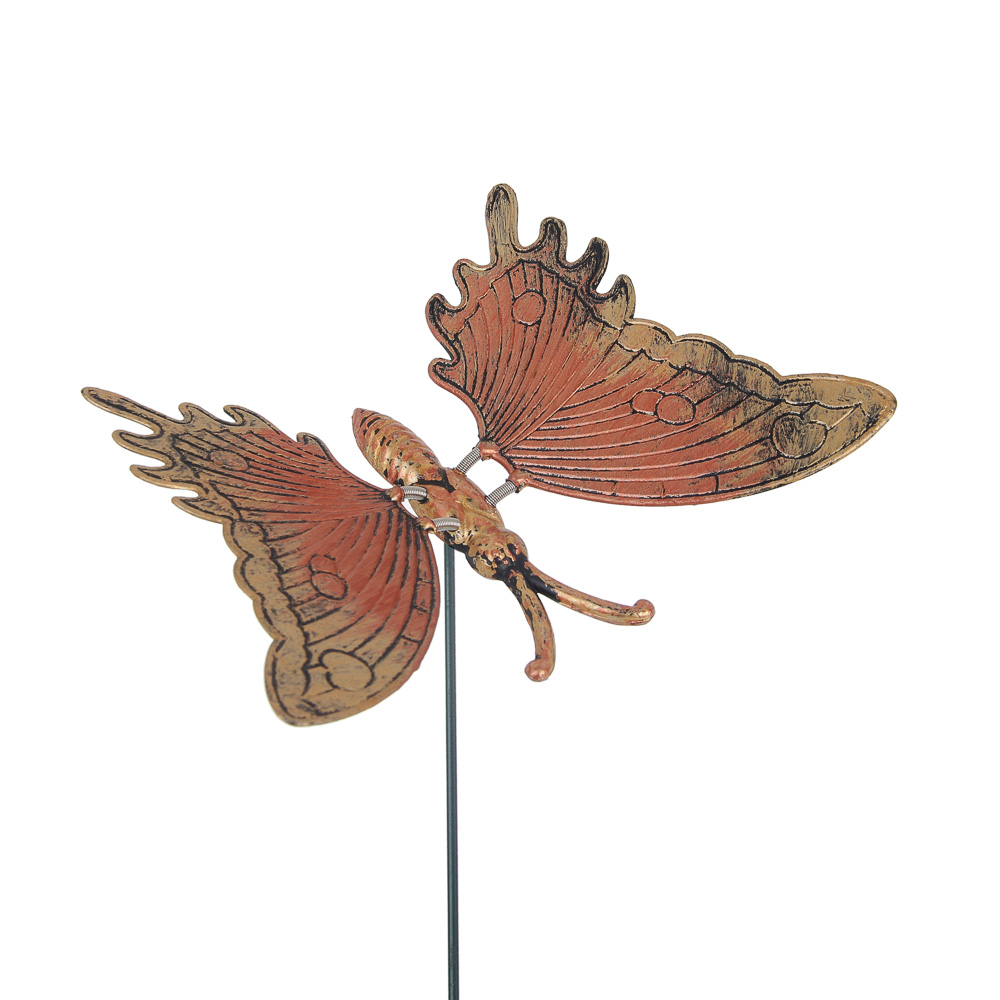 Фигурка на стержне "Бабочка" тм INBLOOM, 13х10х60см, пластик, металл, арт.№ 153-207