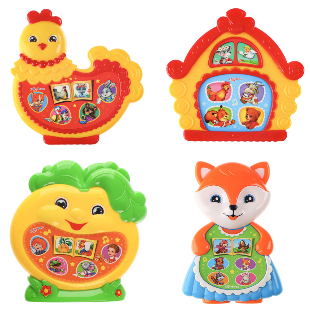 Азбукварик Игрушка музыкальная "Сказки", пластик, 4 дизайна, арт.№ 272-802