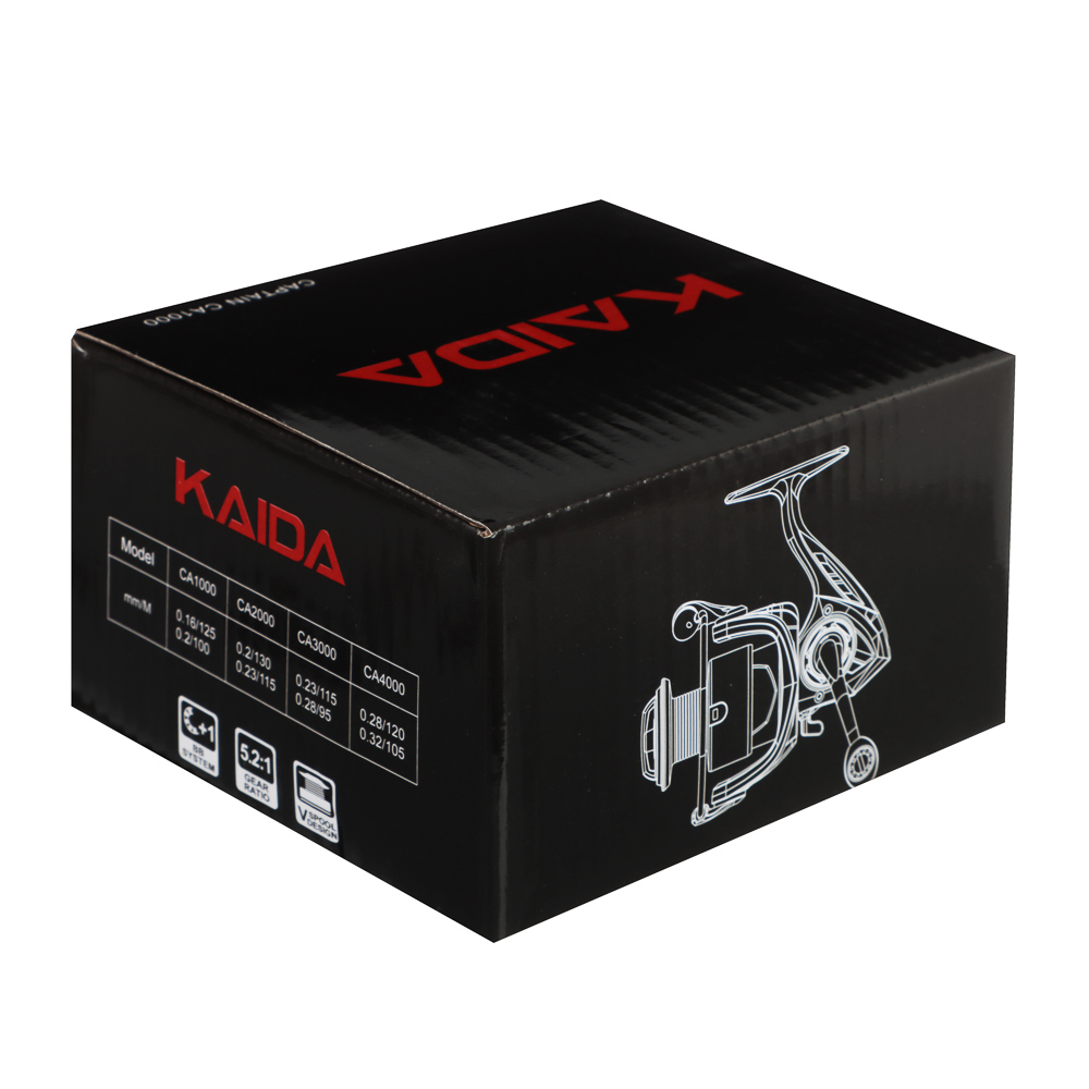 KAIDA Катушка безынерционная с передним фрикционом CAPTAIN 1000, 5+1п.п., арт.№ 142-076