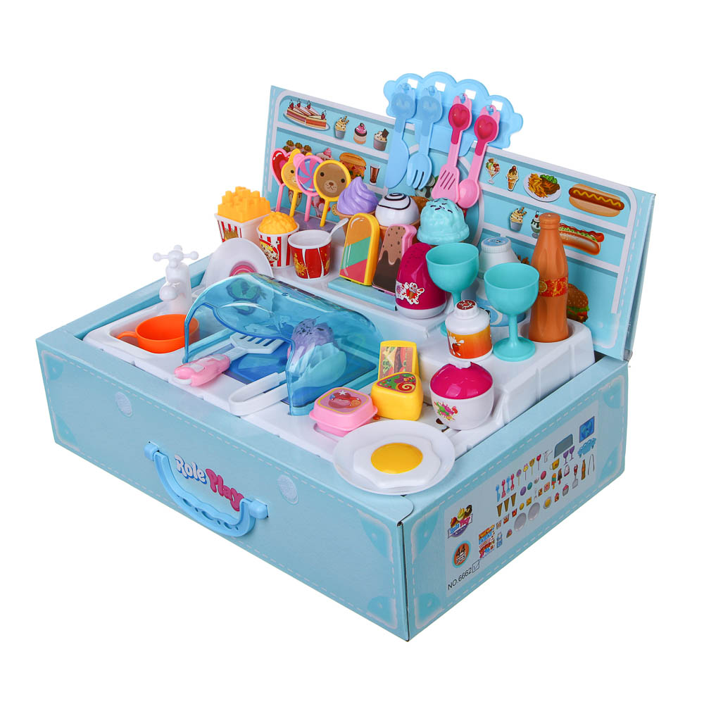 ИГРОЛЕНД Игровой набор Кухня в чемодане, PP, ABS, 39х26х10,5 см, арт.№ 294-219