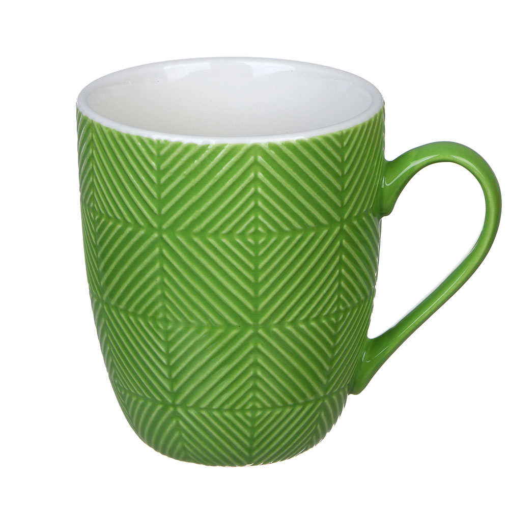 MILLIMI Кружка Квадрат, 380 мл, фарфор, 3 цвета, арт.№ 806-323