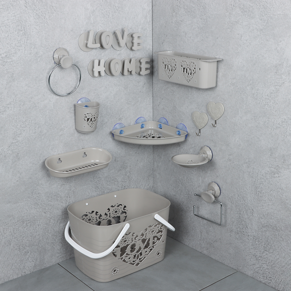 VETTA Love Мыльница с вакуумным креплением, пластик, 12,5х9,5см, 2 цвета, арт.№ 478-130