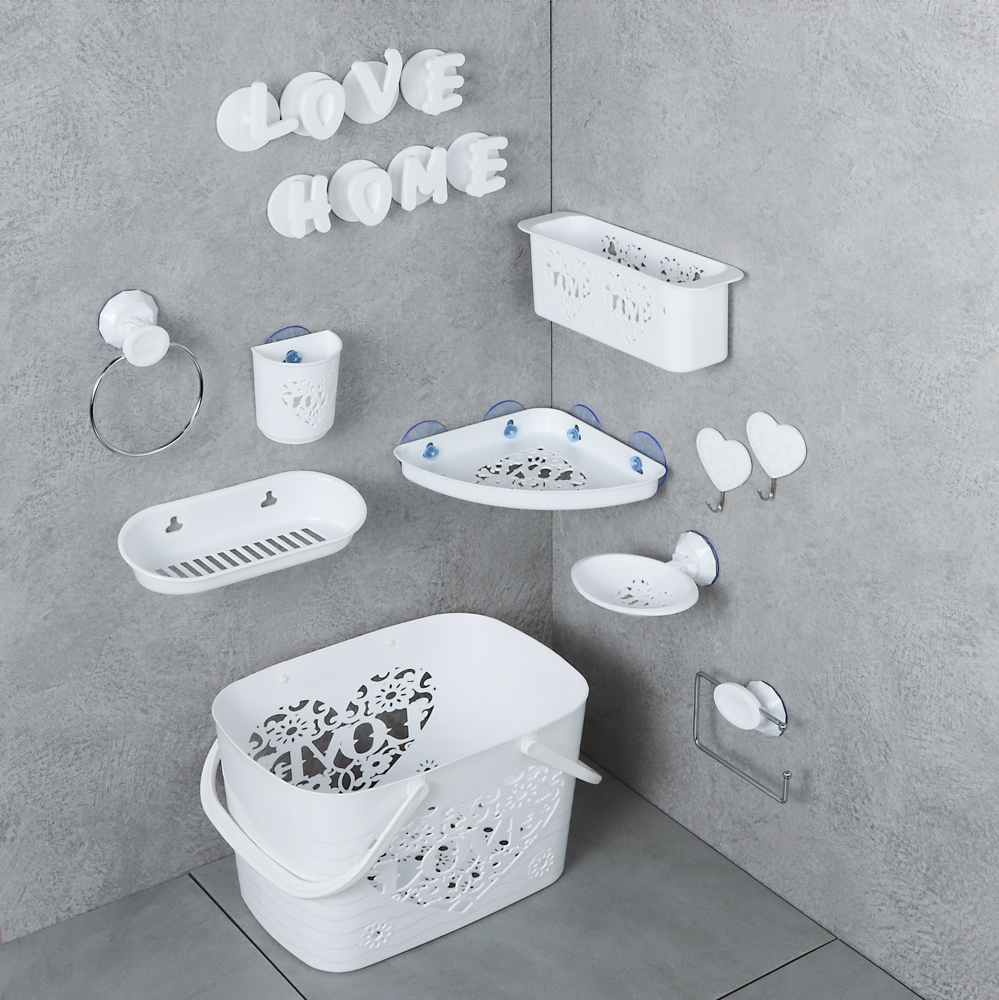 VETTA Love Мыльница с вакуумным креплением, пластик, 12,5х9,5см, 2 цвета, арт.№ 478-130