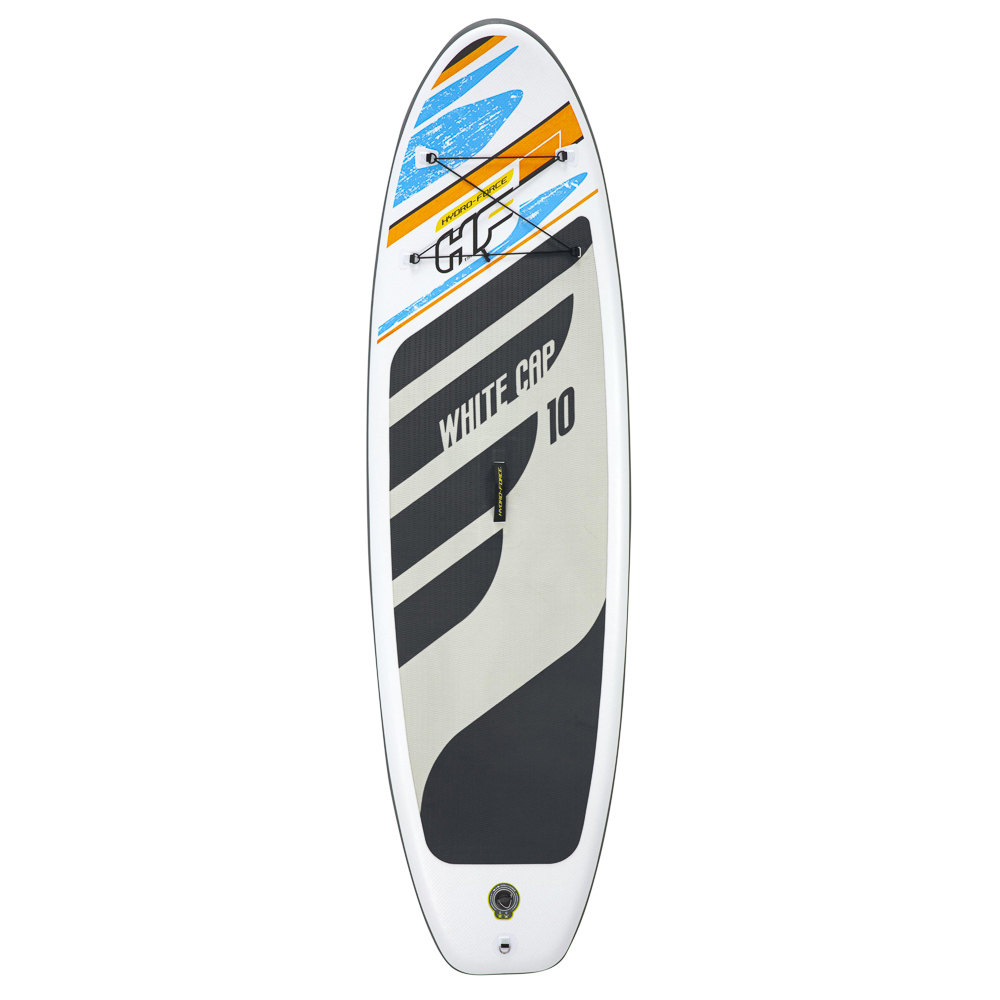 BestWay SUP-доска ВАЙТ-КЭП (весло, руч. насос, рюкзак, трос, плавник) 3,05м*84см*12см, 65342, арт.№ 813-002