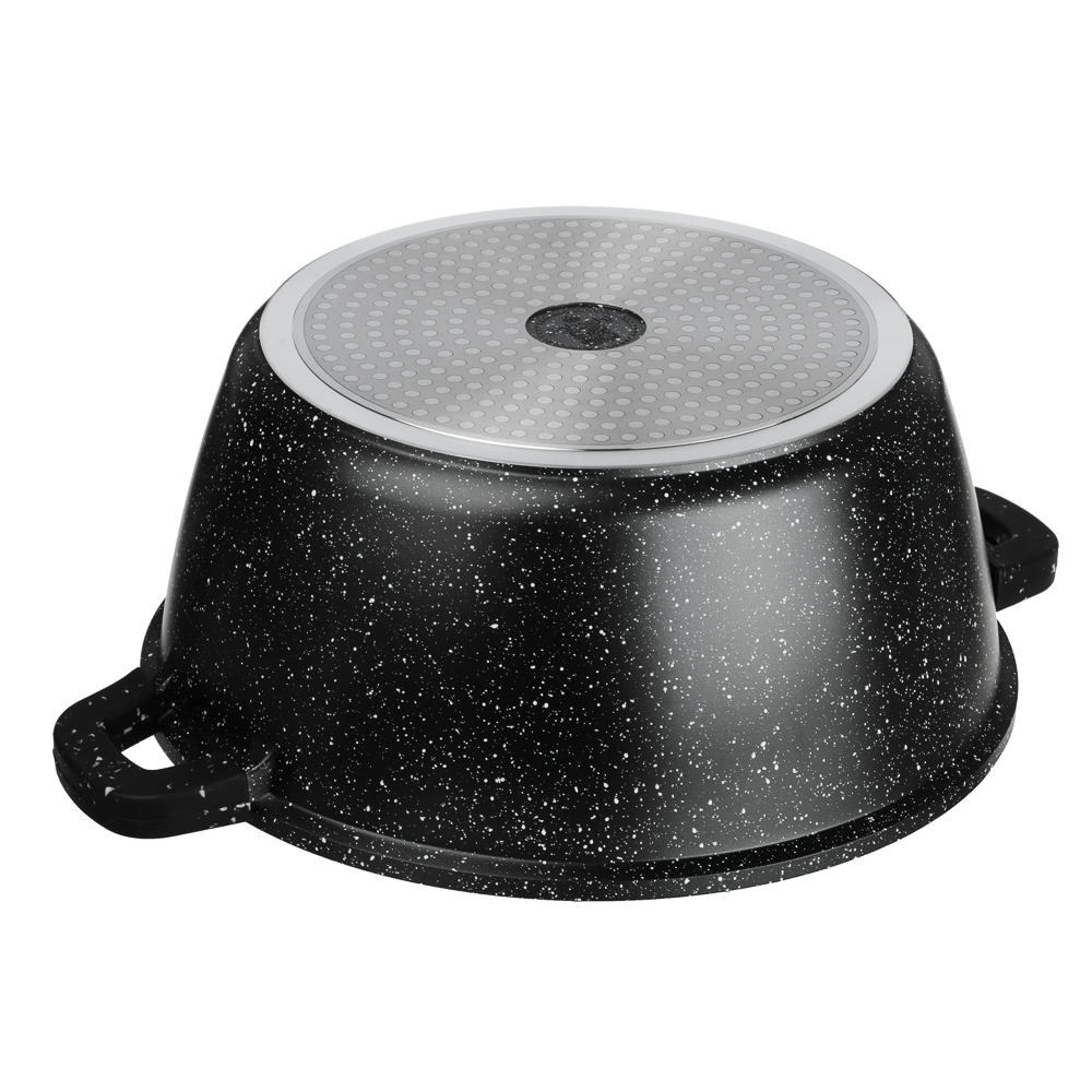 Набор кастрюль SATOSHI Лион 4 предмета 36 см, 40 см, 13,5 л, 18,5 л + крышки, а/п покрытие мрамор, силик.протекторы ручек, индукция, арт.№ 846-689