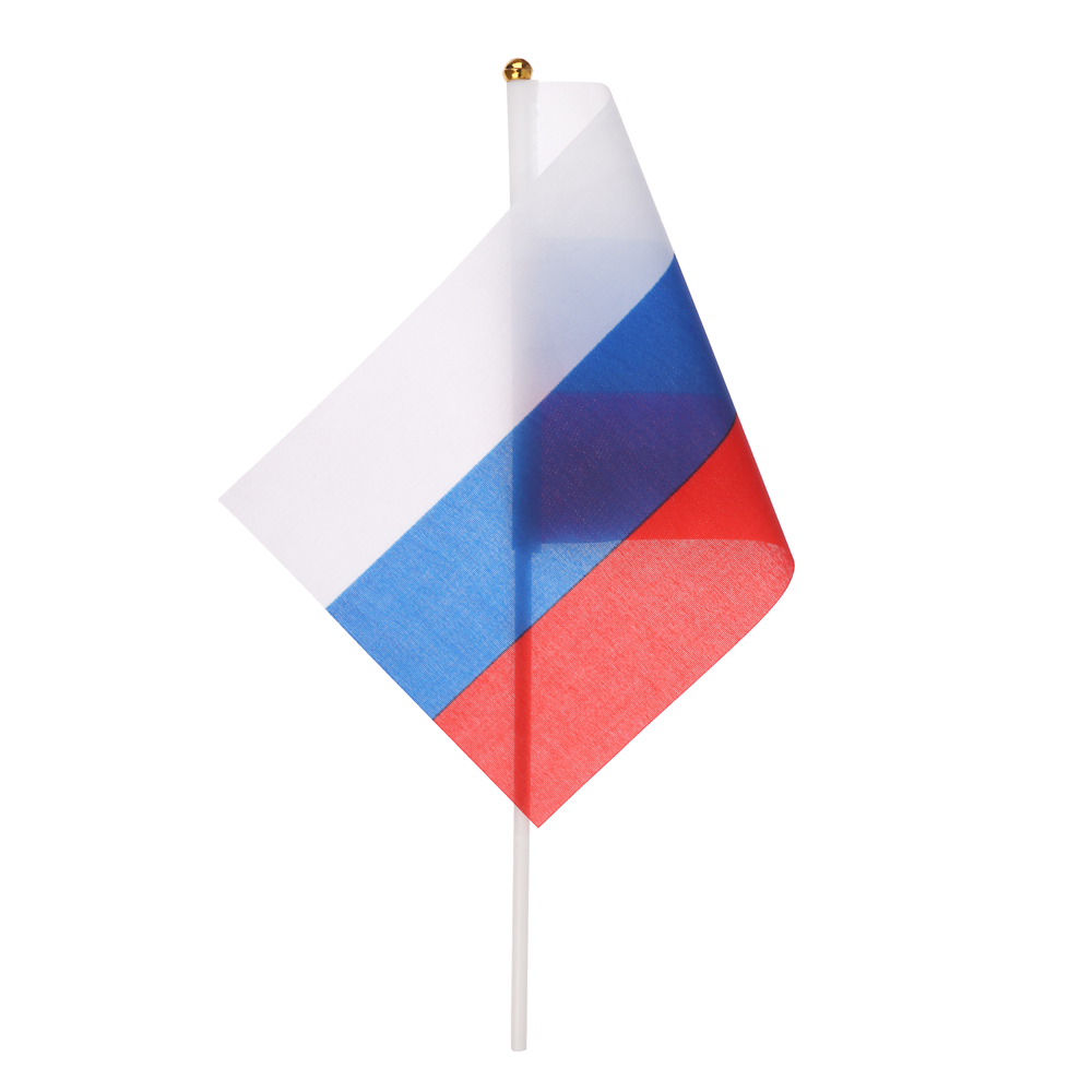 Флаг России малый, 14х21 см, шток 30 см, арт.№ 530-366