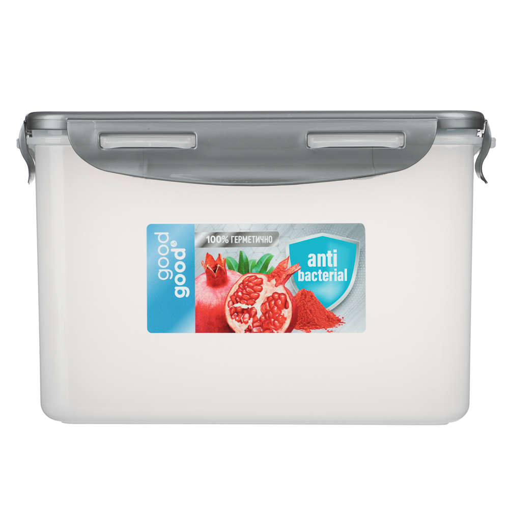 Контейнер герметичный для СВЧ с защелками, 2,2л, 205х135х130мм, пластик, арт.№ 861-334