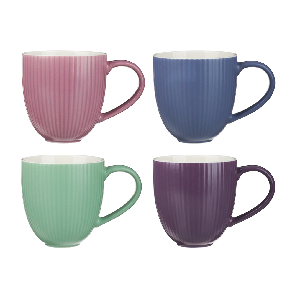 Кружка тм MILLIMI Пастель, 370мл, фарфор, 4 цвета, арт.№ 806-364
