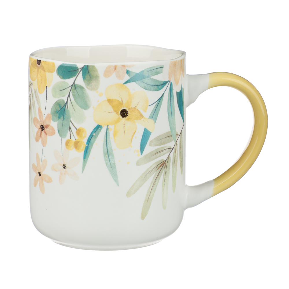 Кружка тм MILLIMI Весна, 380мл, фарфор, 4 дизайна, арт.№ 806-365