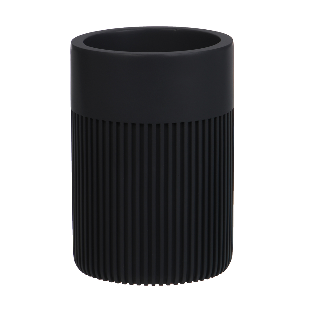 Стакан для ванной комнаты тм VETTA Модена, полирезин, серый, 7x7x10см, арт.№ 463-602