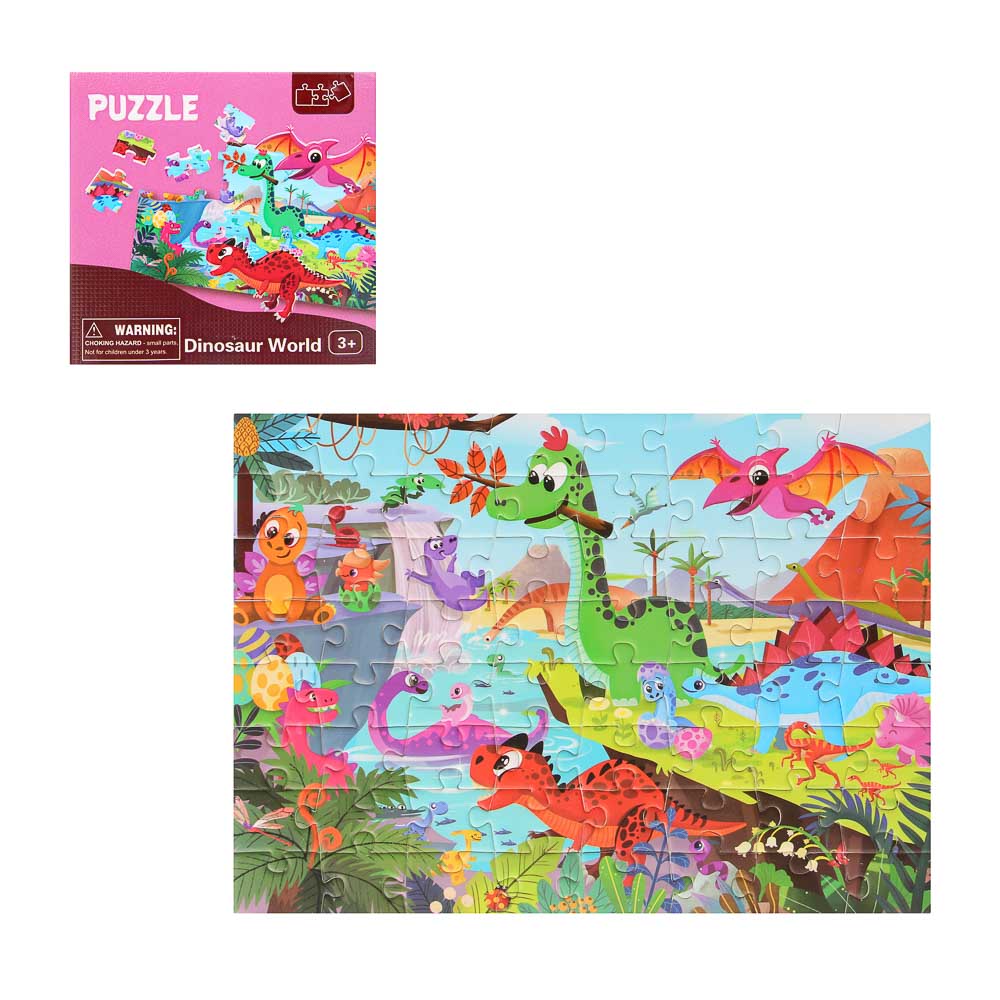 Пазл для малышей в ассортименте, картон, 12х12х3,5см, 6 дизайнов, арт.№ 262-548