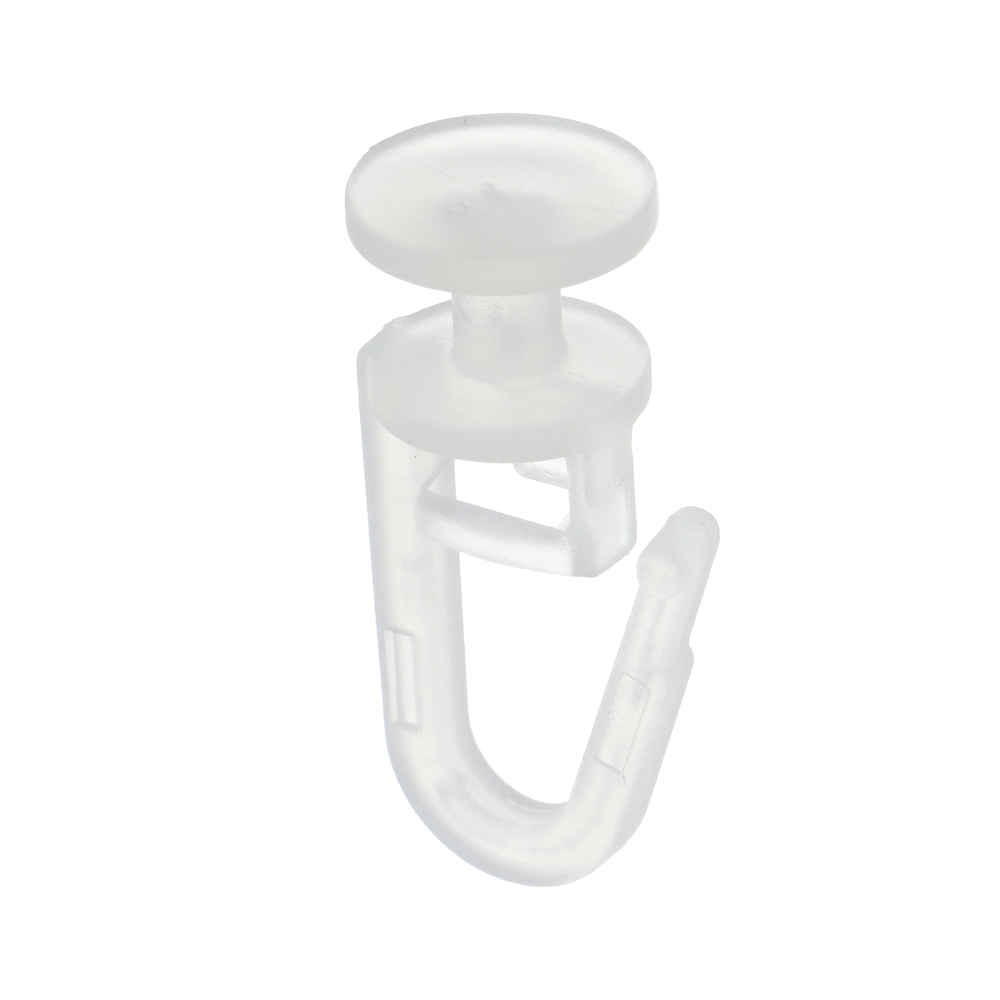 Крючки для штор, 100 шт, POM, 2.6x1.3x0.9 см/шт., цвет прозрачный, арт.№ 422-057