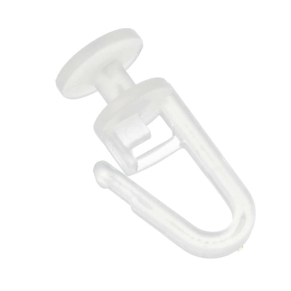 Крючки для штор, 100 шт, POM, 2.6x1.3x0.9 см/шт., цвет прозрачный, арт.№ 422-057