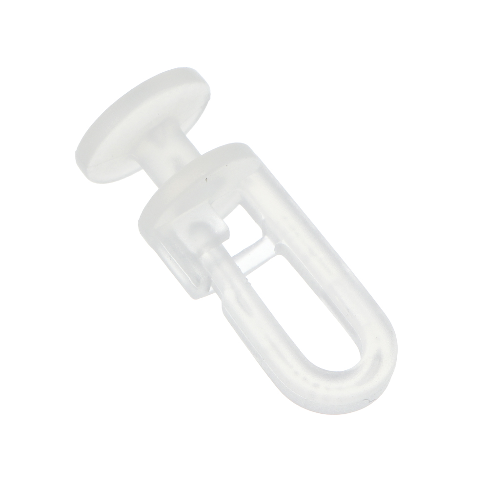 Крючки для штор, 100 шт, POM, 2.6x1.3x0.9 см/шт., цвет прозрачный, арт.№ 422-057