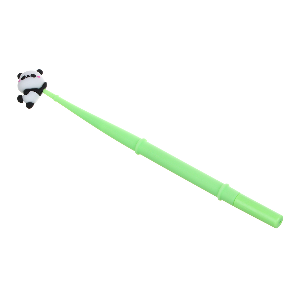 Ручка шариковая синяя, с наконечником в форме панды, гибкий корпус, 4 дизайна, шоу-бокс, арт.№ 591-273