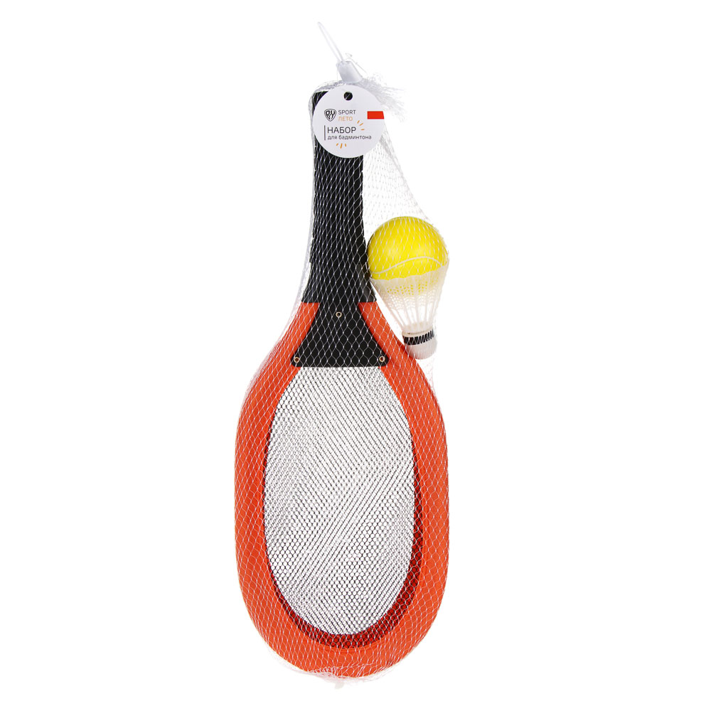 Набор для бадминтона, тм BY SPORT, 2 ракетки 45.5х16см, 1 мяч, 1 волан, пластик, арт.№ 136-024