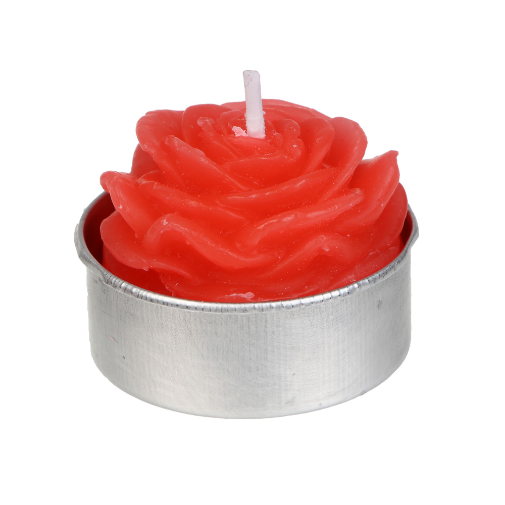 Свеча тм LADECOR "Роза" 3,8x3,8x4,5 см, парафин, арт.№ 563-041