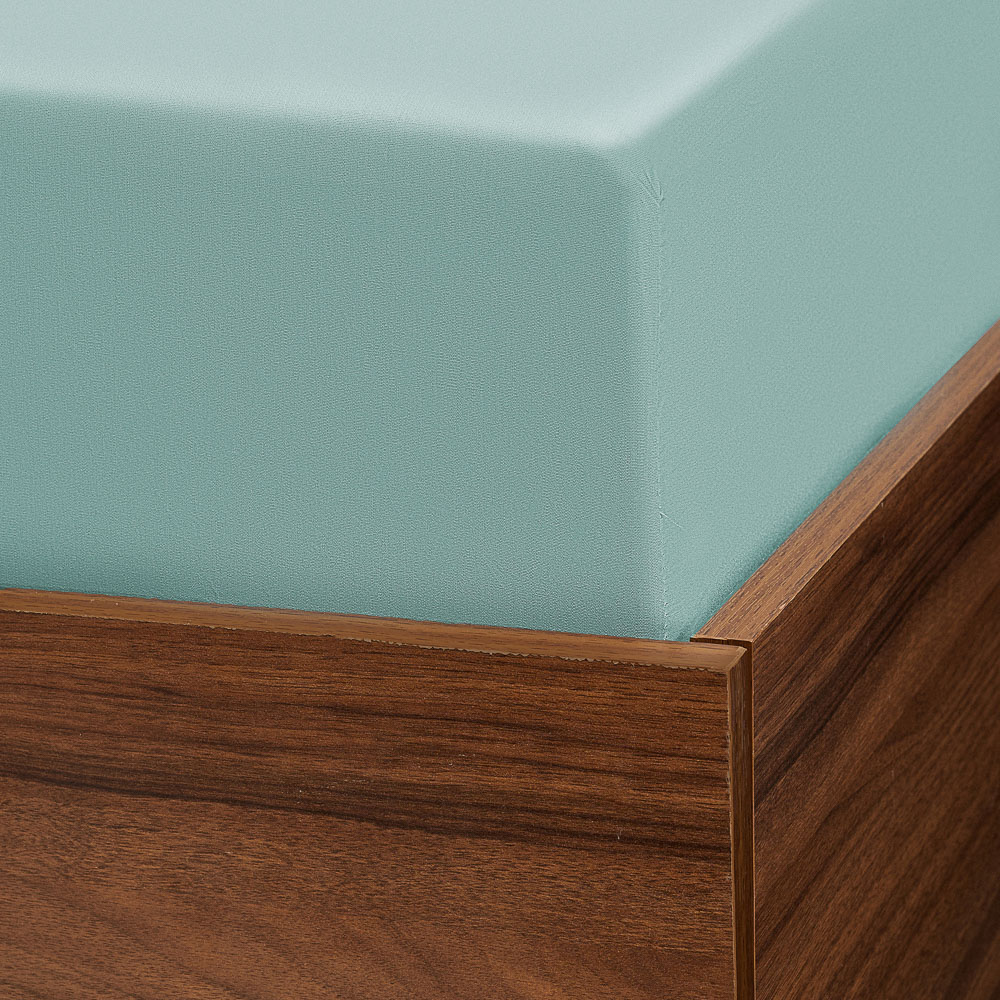 BY COLLECTION Простыня на резинке 140х200х25см, 100% хлопок, голубой, арт.№ 432-221