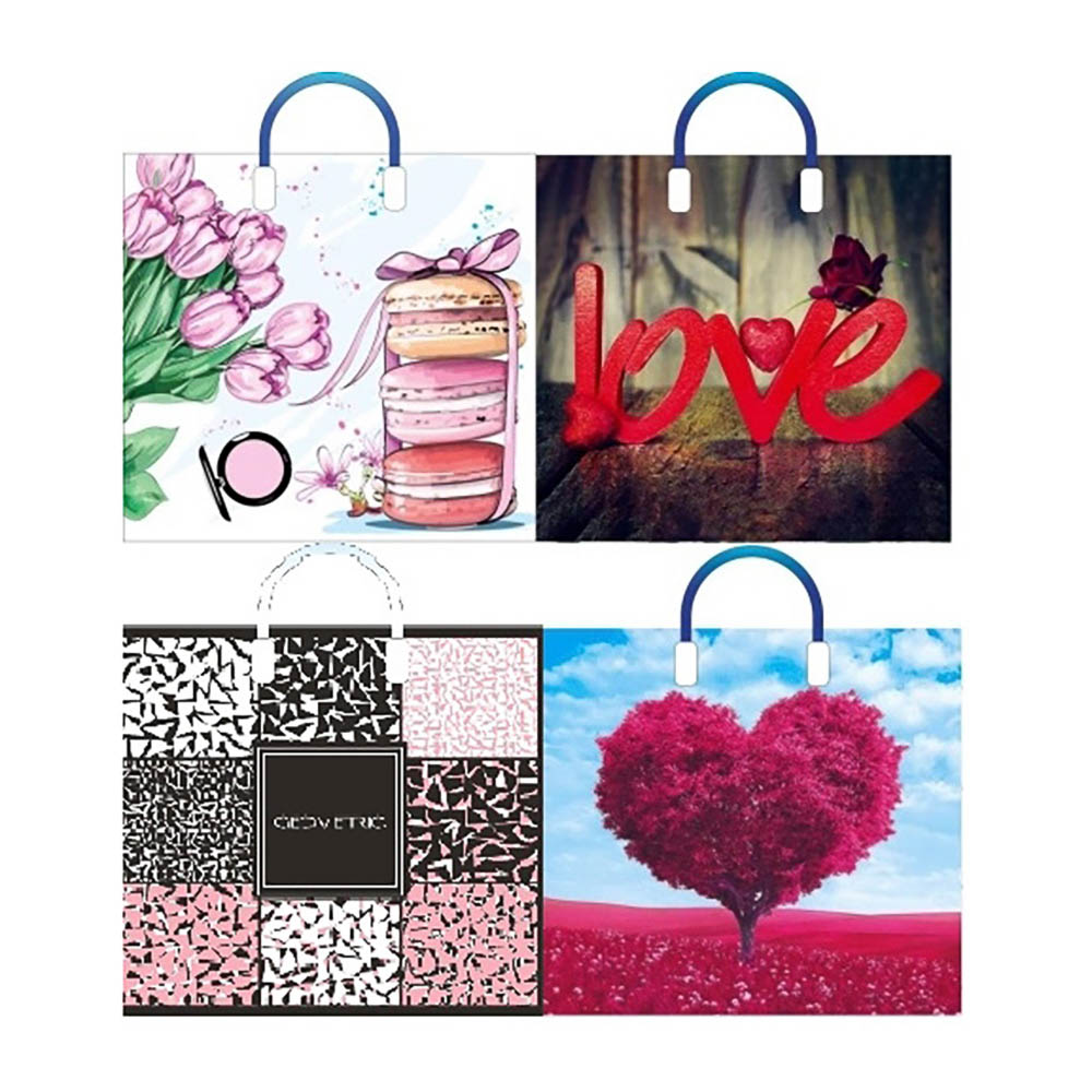 Пакет "Комплимент ассорти" ПЭ с пластмассовыми ручками 38х34см, арт.№ 568-282