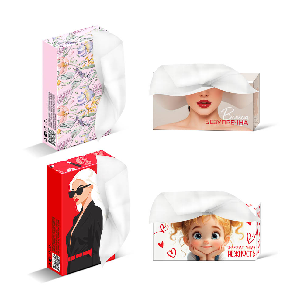 Салфетки бумажные BY Русские Супергерои двухслойные, 4 дизайна, 100л, арт.№ 912-034